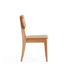 Manhattan Comfort - Lot de 4 chaises de salle à manger Giverny 46 cm style industriel chic - Nature-Hauteur d’assise : 44 cm avec une capacité de poids de 125 kg