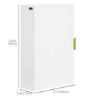 kleankin - Armoire murale de salle de bain avec étagères à 3 niveaux - blanc-Fabriqué en MDF pour une construction robuste