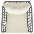 Manhattan Comfort - Ensemble de conversation moderne Portofino pour patio, 4 personnes, avec table basse - gris et crème - ensemble de 4-27,95 po L x 49,61 po l x 29,53 po H