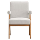 Modway - Lyra Tissu Chaise de salle à manger Ensemble de 2 - Tissu ivoire-9