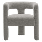 Modway - Kayla Boucle Tapis Fauteuil - Gris clair-Capacité de poids : 330 lb