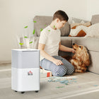 HOMCOM - déshumidificateur portable silencieux 1500 pieds carrés avec 3 modes - blanc-2 vitesses et 3 modes pour changer selon vos préférences