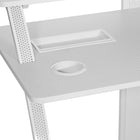DESIGNlab By OSP - Bureau de jeu Code30 Battlestation - Blanc-Éclairage à DEL multicolore sous la tablette avec télécommande