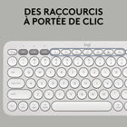 Logitech - Pebble 2 Combo for Mac, clavier et souris sans fil - Blanc-Faites forte impression... Sans faire de bruit: laissez votre travail parler pour vous grâce à la saisie discrète de type ordinateur portable et à la technologie Silent Touch de la souris