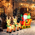 HOMCOM - Décorations de Noël extérieures de 8' avec affichage de lumières LED-La toile en polyester IP44 convient à une utilisation intérieure et extérieure 
