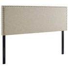 Modway - Phoebe Tissu rembourré Tête de lit Queen, Beige-Rembourrage fin en polyester