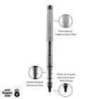 uni-ball - Stylos à bille roulante Vision Needle – 0,7 mm – noir – paquet de 12-0.7mm Pointe Fine