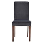 Modway - Prosper Velours rembourré Fauteuil d’appoint de salle à manger Ensemble de 2 - Gris-Capacité de poids de la chaise : 331 lb.