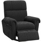 HOMCOM - Fauteuil inclinable électrique rembourré avec ports de chargement USB - noir-Tissu en chenille doux et rembourrage épais pour un confort optimal 