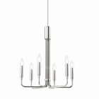 Modway - Rekindle 6-Lumière Lustre - Nickel poli-Ajustable en hauteur