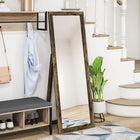 HOMCOM - Miroir pleine longueur - 20,1 po l x 57,9 po H - brun rustique-Miroir épais pour une finition brillante et élégante 