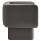 Modway - Tate Performance Velvet Chaise d’accent - Storm Grey-Glissières de plancher en plastique