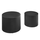 Modway - Amani Nidification ronde Tables basses Ensemble de 2 - Noir-Arrivée entièrement assemblée