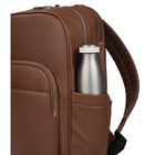 Bugatti - Sac à dos professionnel de la collection Wellington pour ordinateur portable jusqu’à 15,6 po - Cognac-Poignée supérieure renforcée
