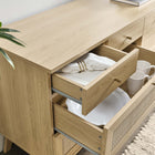 Modway - Soma 8 tiroirs Commode, Chêne-MDF et panneau de particules