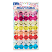 Merangue - Pack d'autocollants - Sourire pailleté - 320 autocollants/paquet-Comprend 8 feuilles d'autocollants Glitter Smile colorés (320 autocollants/paquet)
