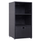 Outsunny - Armoire de rangement d’extérieur avec étagère et tiroir, brun foncé-Le porte-serviettes moderne offre une ambiance de station balnéaire ou de club privé à votre piscine ou terrasse de spa