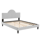Modway - Soleil Performance Velvet Lit plein, Gris clair-Lit plein