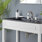 Modway - Altura 36" Vanette de salle de bain - Blanc Noir-Trous centraux de 8 pouces