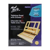 Mont Marte - chevalet de table Signature avec tiroir - pin-Comprend un tiroir coulissant spacieux pour les pinceaux et les accessoires, permettant de garder votre table de travail propre et prête à l’emploi