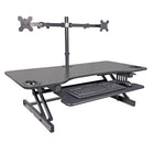 Rocelco - Élévateur de bureau réglable de 45 po avec support pour double écran et tapis anti-fatigue-DM2 convient à VESA 75x75mm et 100x100mm