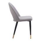 Zuo - Menlo Chaise de salle à manger - Gris - Ensemble de 2-Garantie limitée de 3 ans