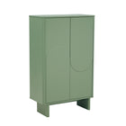 Manhattan Comfort - Ella 31,5 po Buffet Moderne d’Appoint - Vert Sauge-Conception de façade de tiroir à demi-cercle surélevé