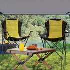 Outsunny - Chaises de camping pliantes avec porte-gobelet, chaises de camping rembourrées pour événements extérieurs, jaune-Le porte-gobelet permet de garder les boissons à portée de main  