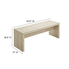 Modway - Mirella Faux travertin de 53,5" Banc - Travertin-Faux stratifié travertin