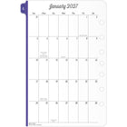 Day-Timer - Recharge d’agenda hebdomadaire floral (2 pages par semaine) 2027 - format bureau - 5 1/2 po H x 8 1/2 po l - anglais-12 mois à onglet : janvier 2027 à décembre 2027