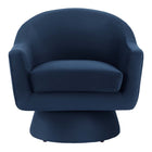 Modway - Astral Performance Velvet Tissu et bois Chaise pivotante - Bleu Minuit-7