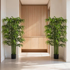 HOMCOM - Arbre de bambou artificiel 5,3 pi pour décoration intérieure de la maison - vert - lot de 2-Type : Bambou 