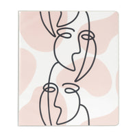 Reliure Staples 1 po - Motif de dessin au trait-Classeur à anneaux ronds, dessin au trait, peut contenir jusqu'à 175 feuilles de papier