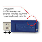 Verbatim - Clé USB - bleue - 64 Go -Compatible avec Windows XP, Vista, Windows 7 et les versions ultérieures, Mac OS X 10.1 et les versions ultérieures, Linux Kernel 2.6 et les versions ultérieures

