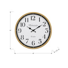 Monarch Specialties - 9088 Horloge Murale Rond de 16" - Cadre Doré-Profitez d'une atmosphère paisible grâce au mouvement à quartz sans tic-tac, qui vous permet de vous concentrer sur votre travail ou de vous détendre chez vous sans aucune distraction
