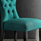 Modway - Silhouette Restauration Fauteuil d’appoint - Sarcelle-Sept boutons placés au centre