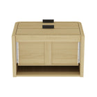 Manhattan Comfort - Ensemble de 2 tables de nuit modernes Grace 28" - chêne naturel et noir-Garantie limitée du fabricant de 30 jours
