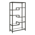 Hudson&Canal - Bibliothèque Johann 68"H - Bronze noirci-Un design contemporain moderne pour votre bureau, votre bureau, votre salon et plus encore