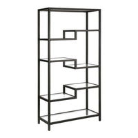 Hudson&Canal - Bibliothèque Johann 68"H - Bronze noirci-Un design contemporain moderne pour votre bureau, votre bureau, votre salon et plus encore