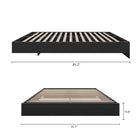 Nexera - Lit plateforme Queen, Noir-7