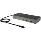 Startech - Station d'accueil USB Type-C pour triple moniteur 4K 100 W - Noir/Gris sidéral-Garantie limitée de 3 ans du fabricant