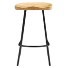 Modway - Concord Dos sans dos Tabourets de comptoir - Chêne - Ensemble de 2-8