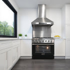 Kucht - 36 po Série KDF Cuisinière Pro Style au gaz propane - Acier inoxydable/Noir-Allumage électronique avec rallumage automatique pour une sécurité accrue et un contrôle fiable de la flamme, réduisant les risques de fuite de gaz