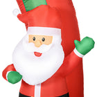 HOMCOM - Arche gonflable géante de Noël de 9 pieds avec Père Noël pour cour-Type : Arche gonflable avec Père Noël et bonhomme de neige 
