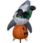 GEMMY - Requin gonflable animé à tête pivotante pour Halloween - 124,5 cm x 274 cm-Se gonfle automatiquement en quelques secondes et se dégonfle pour un rangement facile