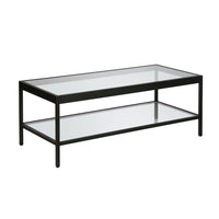 Hudson&Canal - Table basse rectangulaire Alexis (45 po de largeur) - Bronze noirci-Un design contemporain moderne pour votre salon, votre bureau et plus encore