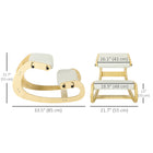 HOMCOM - Chaise ergonomique à genoux réglable - blanc crème-Polyvalent comme chaise de méditation ou de bureau, convient à de multiples usages 