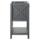 Modway - Steam Armoire de toilette de salle de bain (lavabo non inclus) - Gris-8