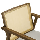 Modway - Thera Cuir et canne véganes Fauteuils d’accent - Pierre de chêne altérée - Ensemble de 2-9