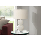 Monarch Specialties - Luminaire - 25 po H Lampe De Table - Crème Céramique - Abat-Jour Ivoire / Crème - Contemporain - Moderne-L'interrupteur rotatif à trois voies peut accueillir une ampoule triphasée de 100 W (non incluse), ce qui permet de personnaliser l'éclairage pour créer l'ambiance voulue
